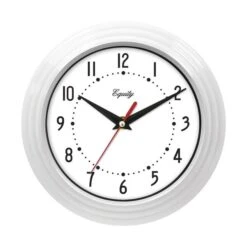 WALL CLOCK 8 In. WHT