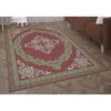 Transitional Living Room Area Rug With Nonslip Backing, Red Medallion Pattern, 9 X12 Ft