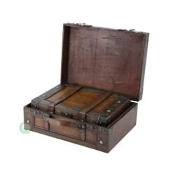 Vintiquewise Old Style Suitcase With Straps, PK 2 -Zoro Tools Shop Quickway20Imports20Inc 658059xxff3018