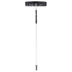 Snow Rake Shovel For Roof Cleaning, With 21 Feet Twist-N-Lock Extendable Lightweight Aluminum Handle
