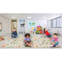 6 Ft. Social Distancing Colorful Kids Classroom Seating Area Rug, ABC Animal Design, 8 X 15 Ft XL