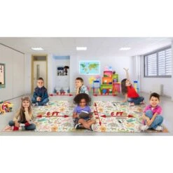 6 Ft. Social Distancing Colorful Kids Classroom Seating Area Rug, ABC Animal Design, 8 X 15 Ft XL -Zoro Tools Shop Quickway20Imports20Inc 698645xx1ac4c7