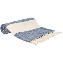 100% Cotton Turkish Bath Towel, 40 X 70 Diamond Peshtemal, Navy -Zoro Tools Shop Quickway20Imports20Inc 750963xx53c427