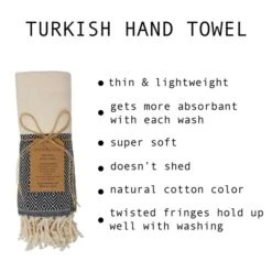 100% Cotton Turkish Hand Towels, 18 X 40 Diamond Peshtemal Kitchen And Bath Towels, Navy, PK 2 -Zoro Tools Shop Quickway20Imports20Inc 751084xx7154a5