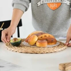 Vintiquewise 15 Decorative Weave Water Hyacinth Round Mat Charger Plates For Dining Table -Zoro Tools Shop Quickway20Imports20Inc 761637xx0425a9