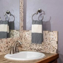 100% Cotton Turkish Hand Towels, 18 X 40 Diamond Peshtemal Kitchen And Bath Towels, Black, PK 4 -Zoro Tools Shop Quickway20Imports20Inc 815665xxe2707a