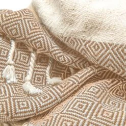100% Cotton Turkish Hand Towels And Bath Towels, Diamond Peshtemal, Beige, PK 2 -Zoro Tools Shop Quickway20Imports20Inc 815677xx3bc528