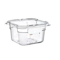 FOOD PAN PC GN1/6, 1.5qt TRANSPARENT, 6 7/8" X 6 3/8" X 4"