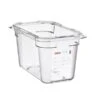 FOOD PAN PC GN1/4, 3.9qt TRANSPARENT, 10 3/8" X 6 3/8" X 6"