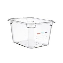 FOOD PAN PC GN1/2, 12qt TRANSPARENT, 12 3/4" X 10 3/8" X 8"