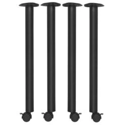Kee Post Table Leg With Casters (Set Of 4)- Black