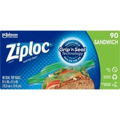 Bag, Sandwich, Ziploc, 90/Bx 12PK