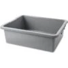 Bus/Tote Box, Undiv, 7-1/8 Gal Cap, 21-1/2"x17"x7", 6PK, GY