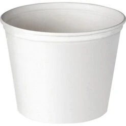 Solo Paper Bucket, Leak-Proof, 16 Oz, 100PK, White