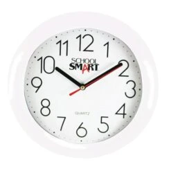 CLOCK - WALL 10 INCH - WHITE DIAL/WHITE FRAME