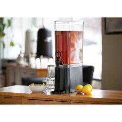 Tea Dispenser, Slim, 3.5 Gallon, Plastic, Black And Clear -Zoro Tools Shop Service20Ideas20Inc ITSLCxxGlamxxDxx5e562f