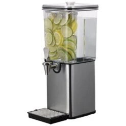 Beverage Dispenser With Infusion Wall, Square, 1.5 Gallon, Plastic