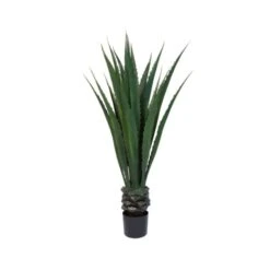 Nature Spring Artificial Spiked Agave Plant, 52-Inch Tall Potted Floor Decoration For Home / Office