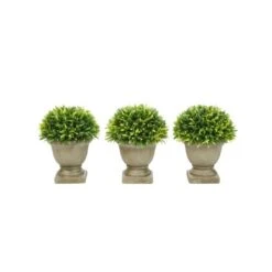 Nature Spring Set Of 3 Potted Faux Grass Plants