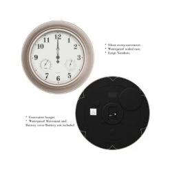 Nature Spring Silver Clock Thermometer Hygrometer -Zoro Tools Shop TG20Midco20LLC20dba20Trademark20Global20LLC 50xxlg1222xx3