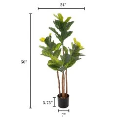 50in Artificial Fiddle Leaf Fig Tree -Zoro Tools Shop TG20Midco20LLC20dba20Trademark20Global20LLC 572720owrxx1xx8e96b3