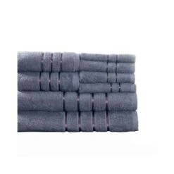 Hastings Home 8 Piece 100 Percent Cotton Plush Bath Towel Set - Silver -Zoro Tools Shop TG20Midco20LLC20dba20Trademark20Global20LLC 67xx0013xxsxx1