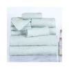 Hastings Home Ribbed 100 Percent Cotton 10 Piece Towel Set - Seafoam
