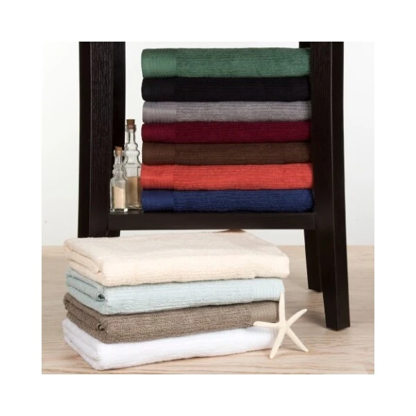 Hastings Home Ribbed 100 Percent Cotton 10 Piece Towel Set - Seafoam 3 Hastings Home Ribbed 100 Percent Cotton 10 Piece Towel Set - Seafoam - Image 3