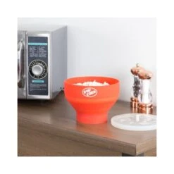 Microwave Popcorn Popper Bowl - Healthy Way To Pop Without Oil In A Collapsible Bowl
