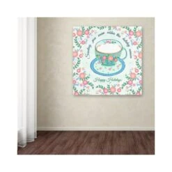 Jyotsna Warikoo 'Warm Holiday Wishes' Canvas Art, 14x14 -Zoro Tools Shop TG20Midco20LLC20dba20Trademark20Global20LLC ali17617xxv3