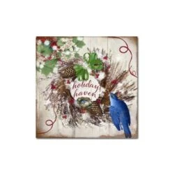 Color Bakery 'Bluebird Christmas II' Canvas Art, 24x24