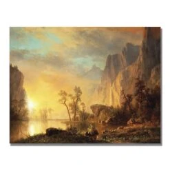 Albert Biersdant 'Sunset In The Rockies' Canvas Art, 18x24