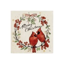 Janelle Penner 'Christmas Lovebirds Xii' Canvas Art, 24x24