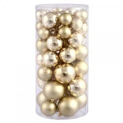 2.4 In. - 3 In. - 4 In. Gold Balls Shiny-Matte, 50PK