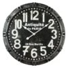 Antique De Paris Wall Clock, Distressed Black