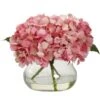 Blooming Hydrangea With Vase - Pink, 1356PK