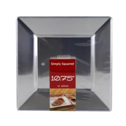 SQ10756 PE 10.75 In. Clear Simply Squared Plate, 120PK
