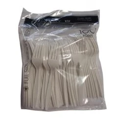 P51400WHT Count White Premierware Polybagged Forks, 1000PK