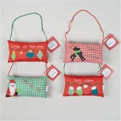 Door Knob Hanger Country Christmas Pillow, 91PK