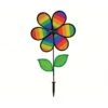 12 In. Rainbow Stripe Flower Spinner With Leaves