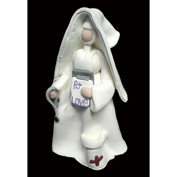 Roman Claydough Catholic Nun Nurse Figurines Thank You Gifts, Set Of 4 1 Roman Claydough Catholic Nun Nurse Figurines Thank You Gifts, Set Of 4
