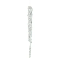 12 In. Clear Acrylic Icicle Ornament, 6PK