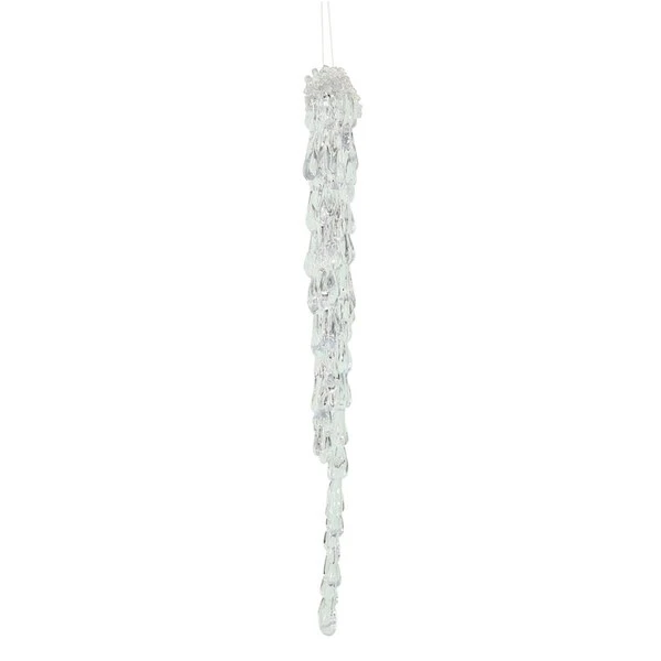 12 In. Clear Acrylic Icicle Ornament, 6PK 1 12 In. Clear Acrylic Icicle Ornament, 6PK