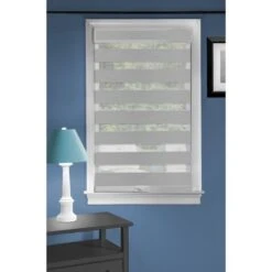 31 X 72 In. Cordless Celestial Sheer Double Layered Shade, Grey