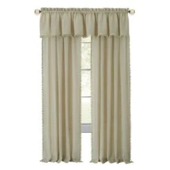 52 X 14 In. Wallace Window Curtain Valance, Linen