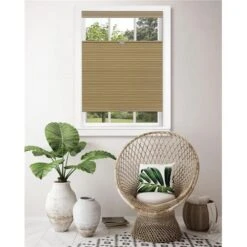 Achim CSTD23WT06 23 X 64 In. Top Down-Bottom Up Cordless Honeycomb Cellular Shade; Wheat