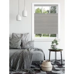 35 X 64 In. Top Down-Bottom Up Cordless Honeycomb Cellular Shade, Dove Grey