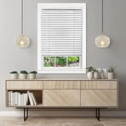 32 X 64 In. GII Luna Cordless Vinyl Light Filtering Plantation Blinds, White