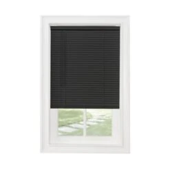 36 X 72 In. GII Morningstar Cordless Vinyl Light Filtering Mini Blinds, Black