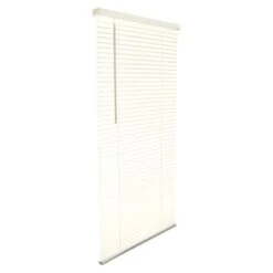 Vinyl 1 In. Mini-Blinds; 31 X 64 In. Alabaster Cordless